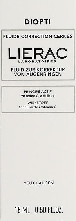 Valeurs nutritives et ingrédients Lierac Fluide correcteur pour les cernes (Fluide, 15 ml, Jour + nuit)
