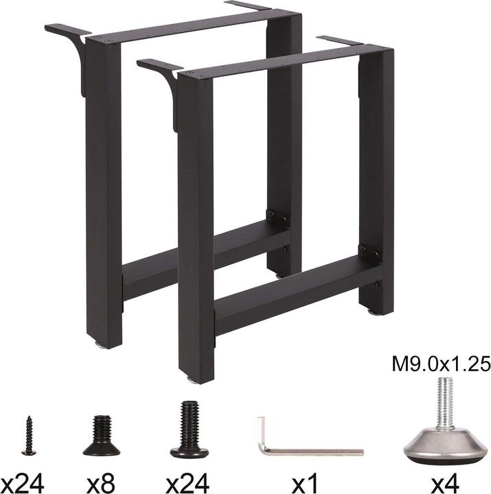 Actual product image Wiltec Table legs set 70x72cm black powder-coated Table runners Table frame