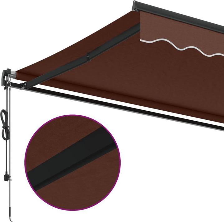 Immagine prodotto VidaXL Markise Gelenkarmmarkise Sonnenmarkise Automatisch Braun 350x250cm (3.50 m)