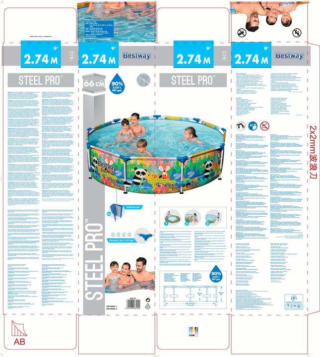 Immagine prodotto Bestway Piscina Pro in acciaio 274x66cm (Ø 274 x 66 cm)