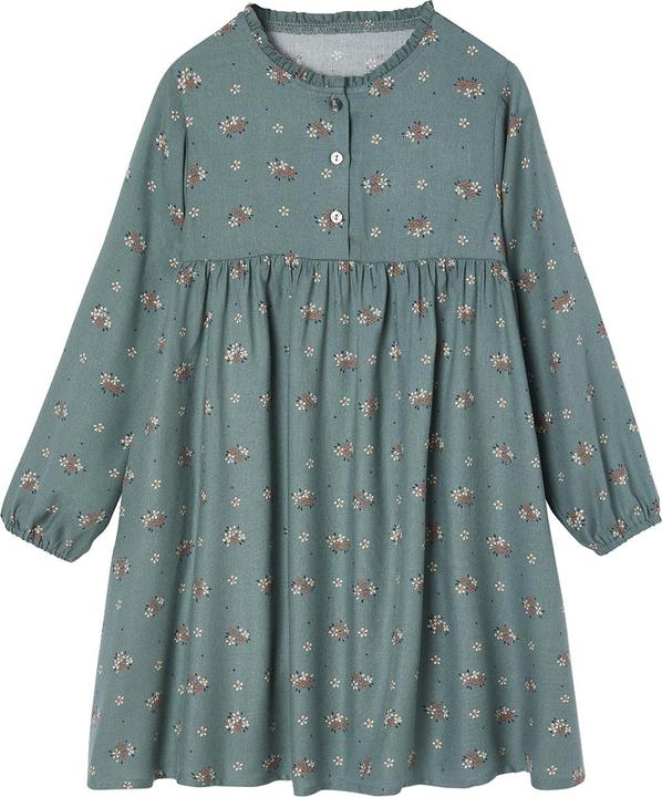 Vertbaudet Mädchen Kleid mit Knopfleiste vorn und Printmuster