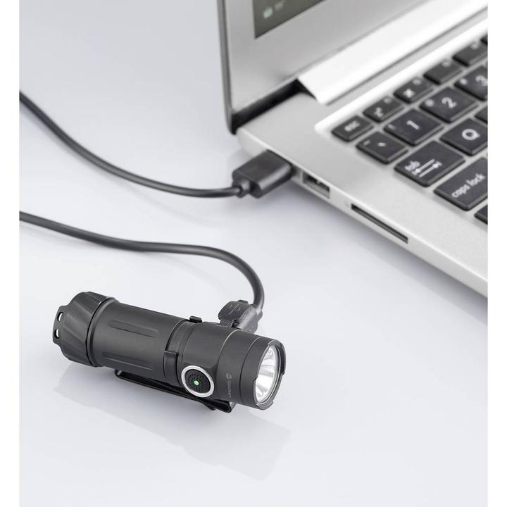 Actual product image Toolcraft TO-9664728 Mini torch, adjustable, with belt clip, with emergency light (7.02 cm, 1200 lm)