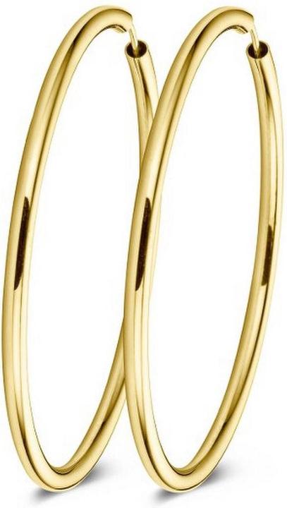 Actual product image Casa Jewelry Oorringen Tube around XL Gold Gilded with diameter of 60 mm (Silver 925)