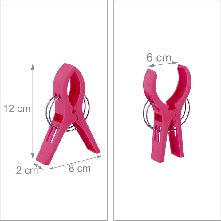 Actual product image Relaxdays 16x beach towel clips