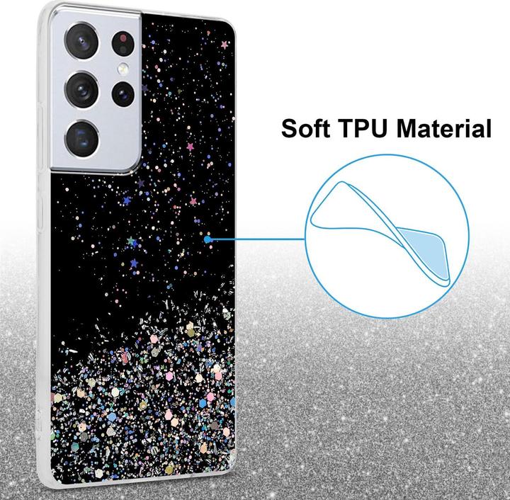 Actual product image Cadorabo TPU cover sparkling glitter (Samsung Galaxy S21 Ultra)