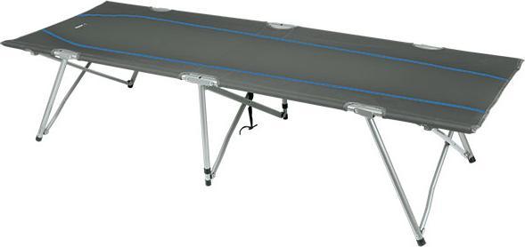 Actual product image High Peak Camping Oviedo Camp Bed, Dark Grey/Blue, 190x65x45 cm