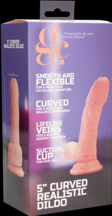Actual product image Doc Johnson Curved Realistic Dildo