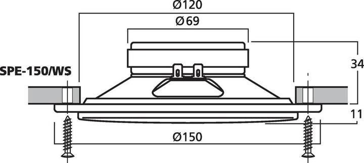 Actual product image Renkforce SPE-150 Built-in Loudspeaker (1 pcs.)