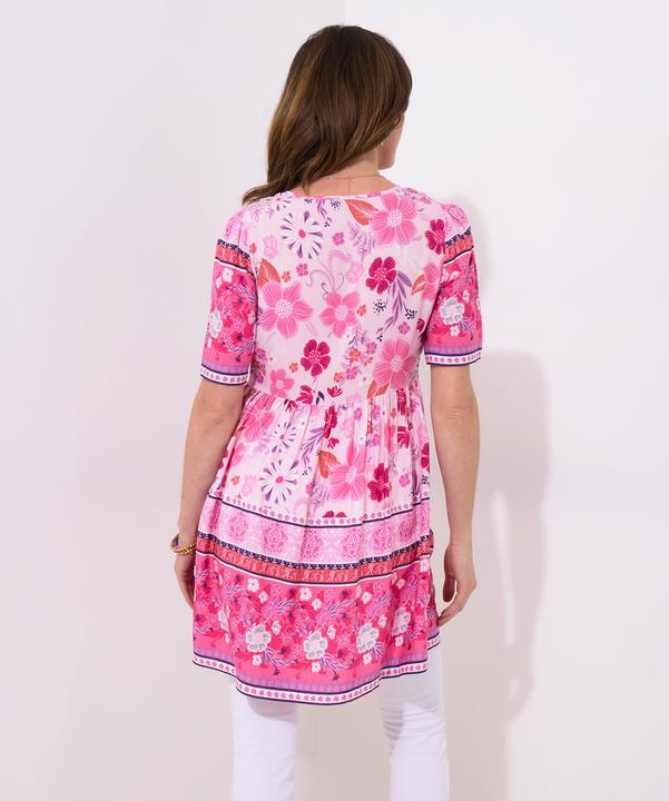 Produktbild Joe Browns Floral Contrast Border Print Short Sleeve Relaxed Tunic (10)