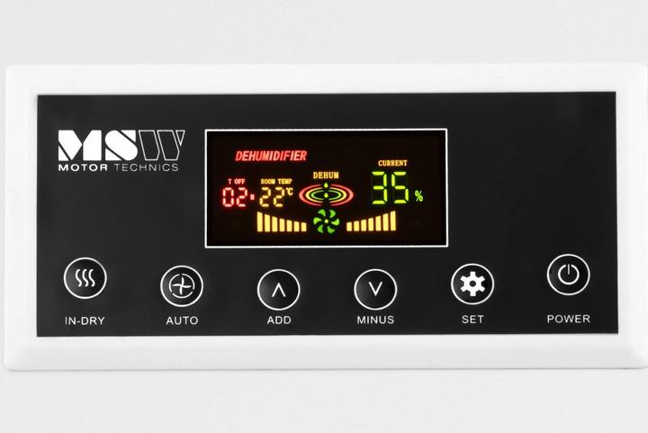 Actual product image MSW Commercial Dehumidifier - 30 L/24 h - 50 m² - 5.5 L (50 m², 30 l/24h)