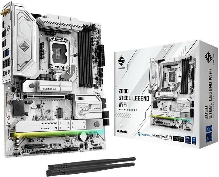 Actual product image AsRock Płyta główna Z890 Steel Legend WiFi (Socket S1, Intel Z890, ATX)