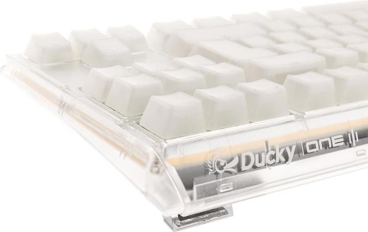 Produktbild Ducky One 3 Aura White TKL Gaming Tastatur, RGB LED - MX-Blue (DE, Kabelgebunden)