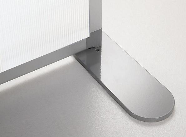 Actual product image smiT Modular partition, transparent, HxWxD 1850 x 1250 x 500 mm, aluminium frame