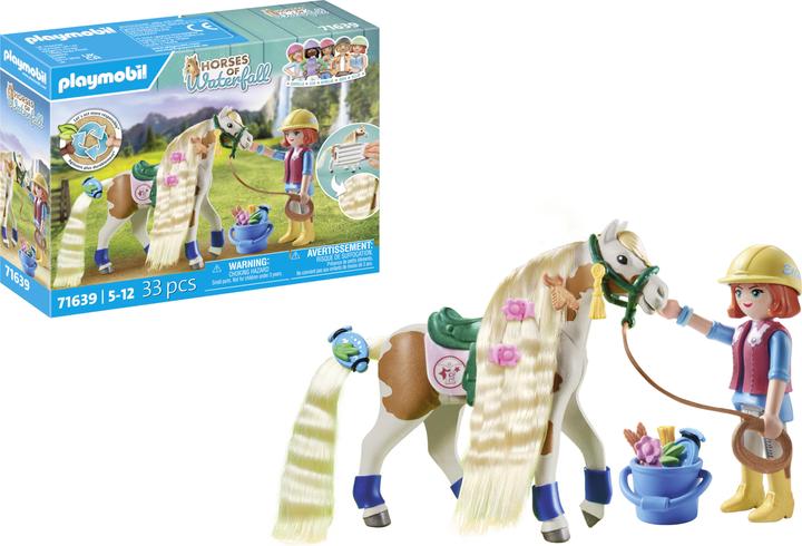 Image du produit Playmobil Ellie & Cheval avec fer à crêper (71639, Playmobil Chevaux de la cascade)