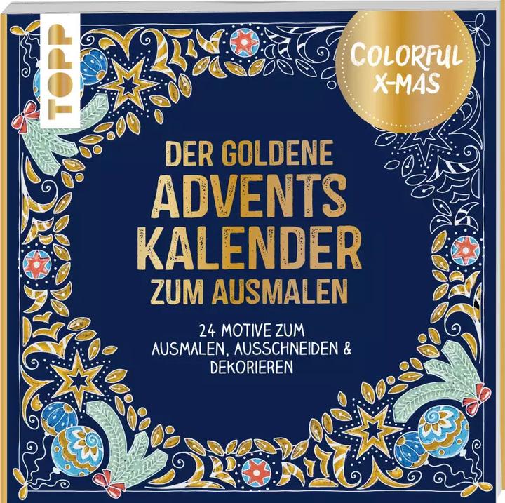 Actual product image Colorful Christmas - The golden Advent calendar to colour in