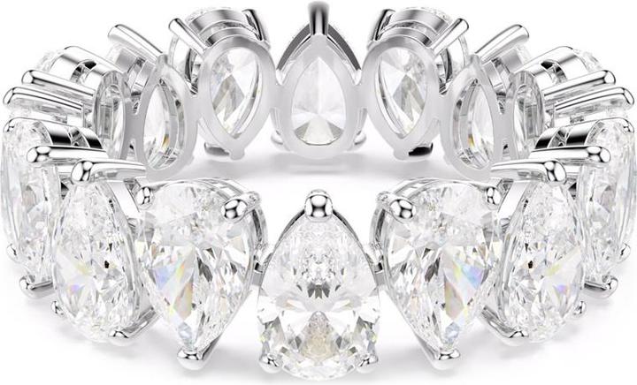 Swarovski Matrix Vittore Ring Tropfenschliff Weiss Silber