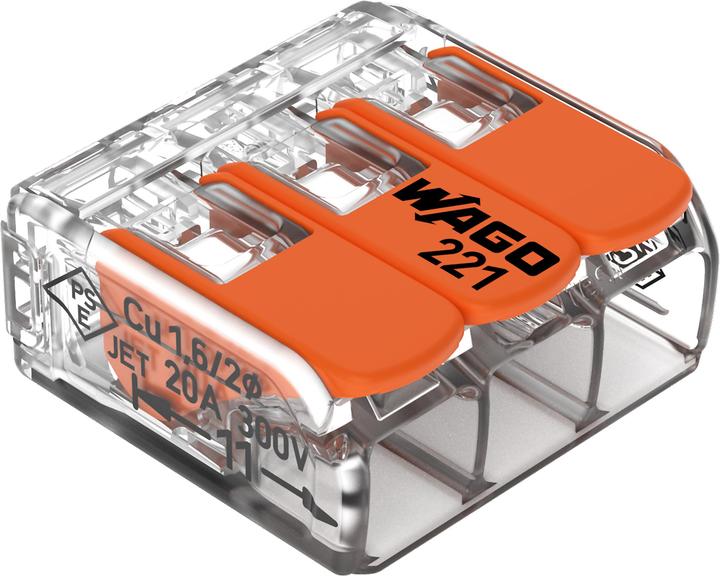 Wago Verbindungsklemme COMPACT 3-fach (50 Stück)