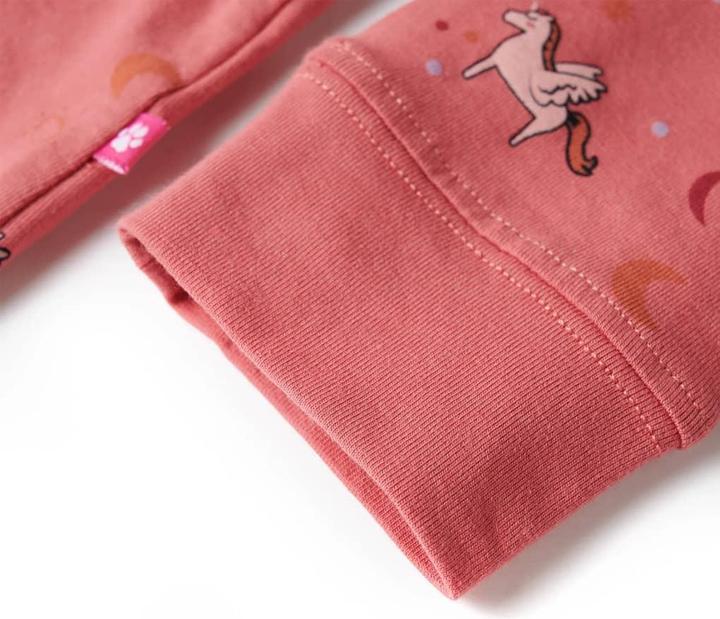 Produktbild VidaXL Kinderpyjama mit Langen Ärmeln Altrosa 140,Material: 95 (140)