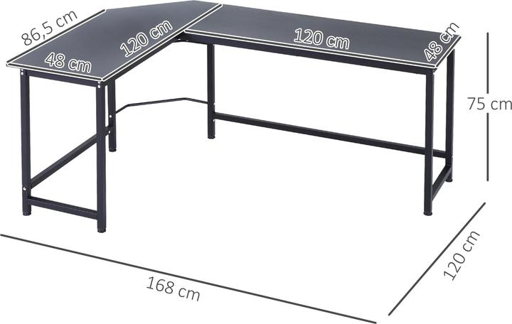 Actual product image Vinsetto Corner desk (168 x 120 x 75 cm)