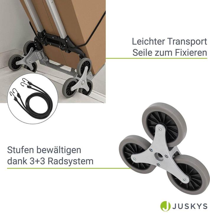 Immagine prodotto Juskys Camioncino pieghevole per scale (80 kg)