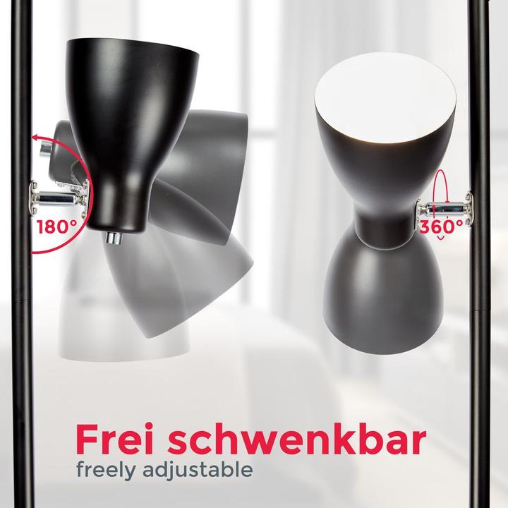 Produktbild B.K.Licht Stehleuchte, schwarz, 3xE27 exkl. (E27)