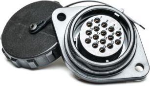 Actual product image Rs Pro Round connector socket 16-pole / 10A, panel mounting, solder connection IP68