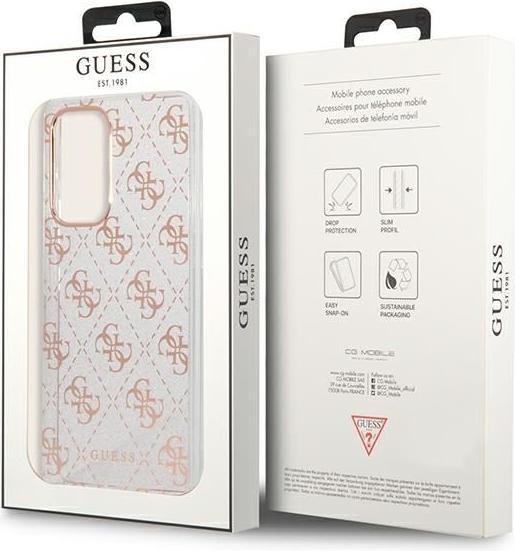 Produktbild Guess GUHCA53PCU4GLPI A53 5G A536 różowy/pink hard case 4G Glitter (Samsung Galaxy A53 5G)