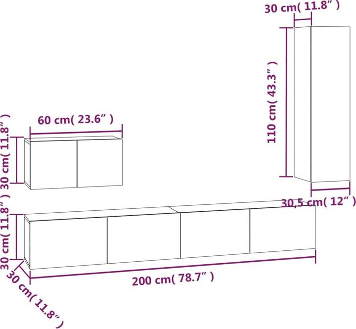 Immagine prodotto VidaXL Dominik (100 x 30 x 30 cm)