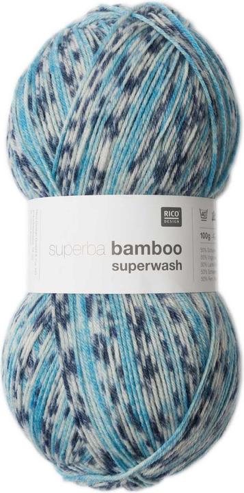 Immagine prodotto Rico Design Lana Bamboo per calze a 4 fili, 100 g, Denim (420 m)