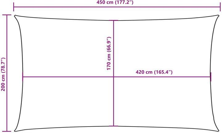 Actual product image VidaXL Nezhatok (200 x 450 cm)