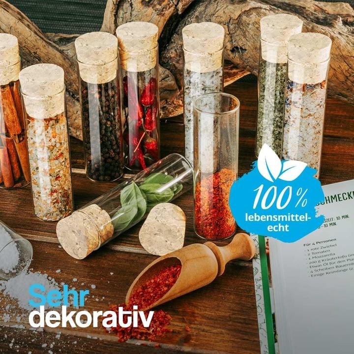 Actual product image Tuuters 25er-Set Gewürzgläser mit Natur-Korken (0.07 l)