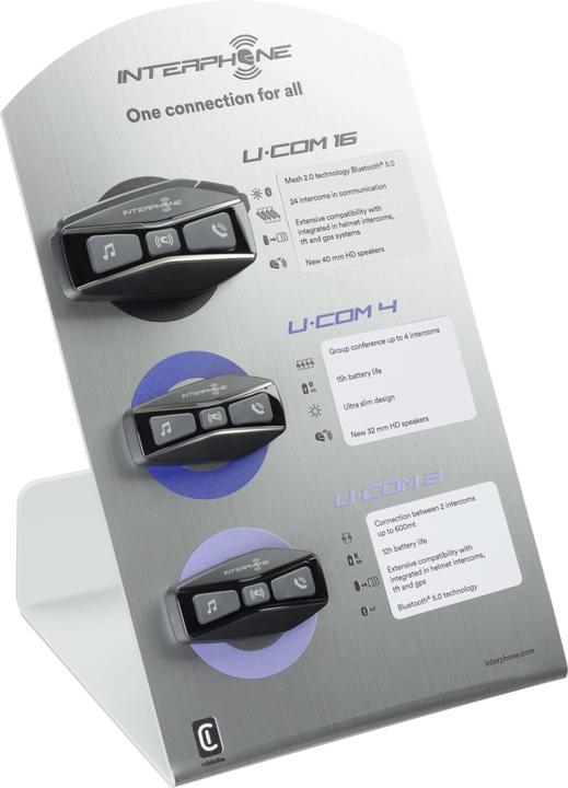 Interphone Présentoir de comptoir pour U-COM16 / U-COM4 / U-COM2