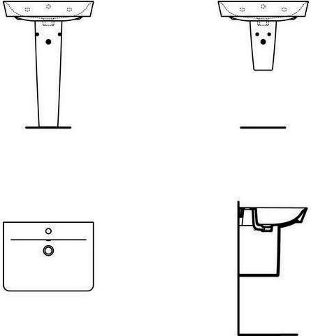 Actual product image Ideal Standard Washbasin Connect Air 60 cm white E029801 (460 mm, 600 mm)