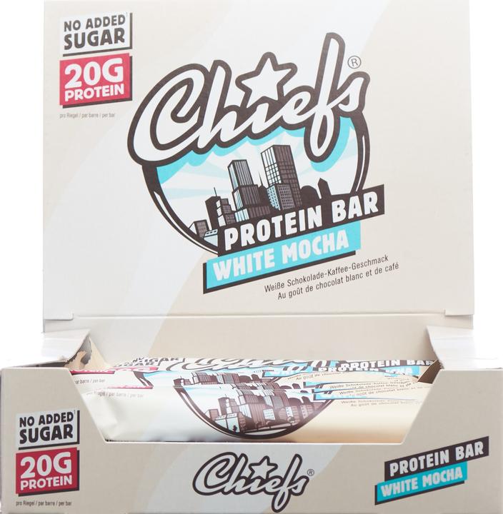 Image du produit Chiefs Protein Bar (Chocolat blanc, 12 pcs, 660 g)