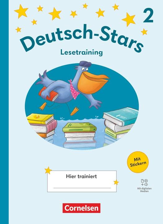 Produktbild Deutsch-Stars, Lesetraining Ausgabe 2025, 2. Schuljahr, Lesetraining, Übungsheft, Mit Lösungen und (Deutsch, 2025)