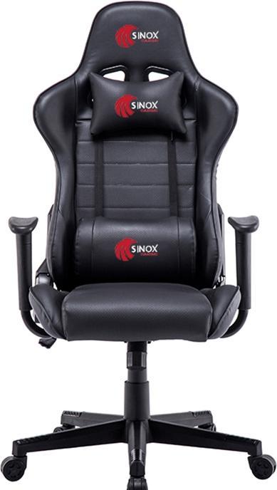 Actual product image Sinox gamingstol i sort med røde syninger