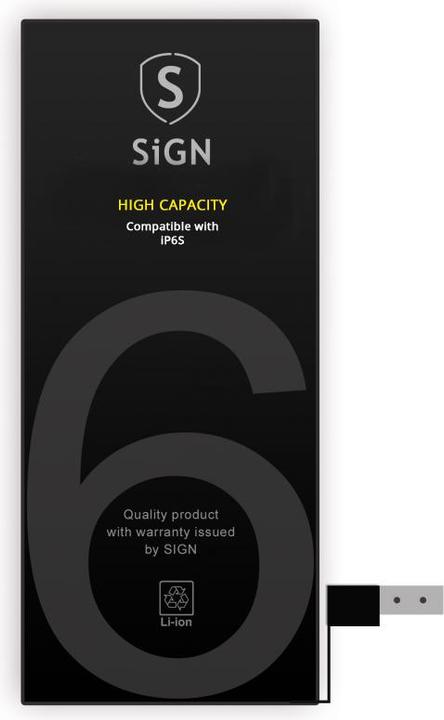 Actual product image SIGN iPhone 6s High Capacity Battery - 2200mAh