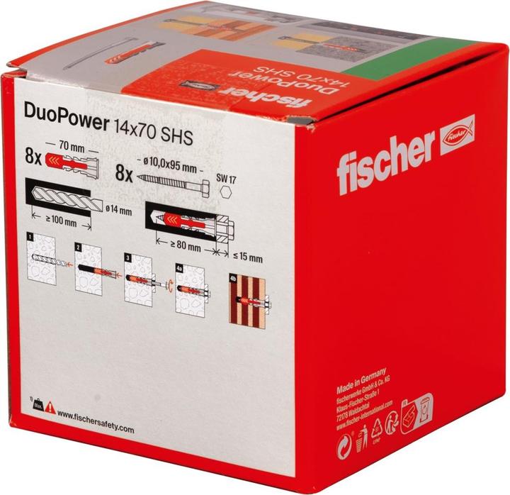 Image du produit Fischer DUOPOWER 14 x 70 avec vis (8 pcs)