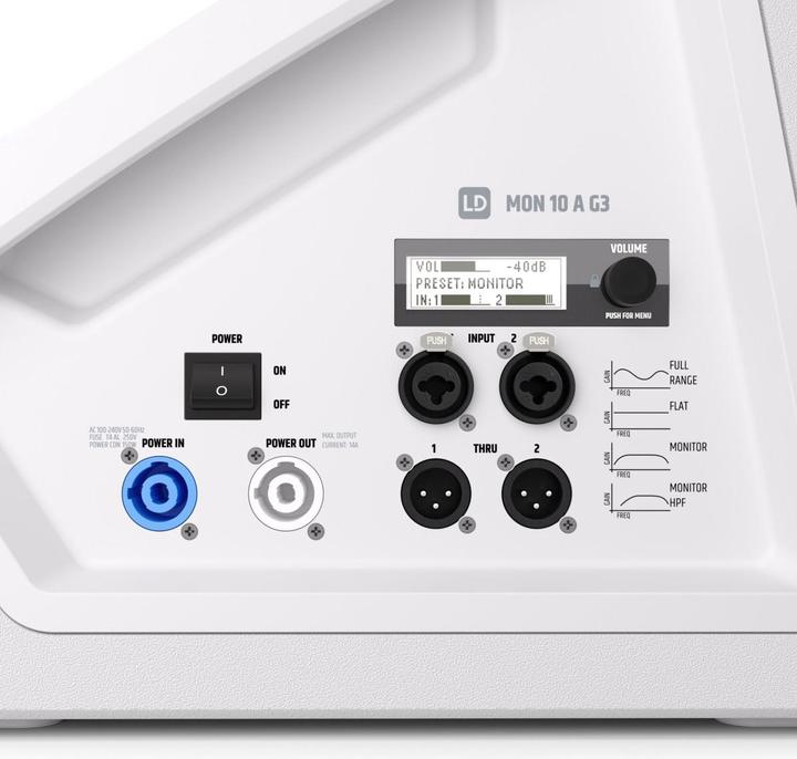 Immagine prodotto LD Systems MON 10 A G3 W - Monitor da palco coassiale attivo da 10", bianco (Attivo)