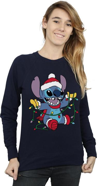 Immagine prodotto Disney Lilo And Stitch Christmas Lights Felpa Donna (L)