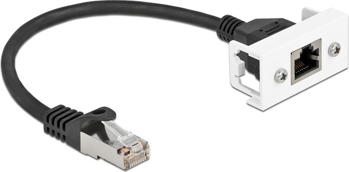 Immagine prodotto Delock Cavo di estensione di rete per Easy 45 modulo S/FTP RJ45 maschio a RJ45 femmina Cat.6A 25 cm nero (S/FTP, CAT6a, 0.25 m)