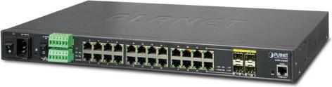 Image du produit Planet Industrial L2 Gigabit Managed Switch 24 Gigabit port 4 Shared SFP slots Rackmount (24 Ports)