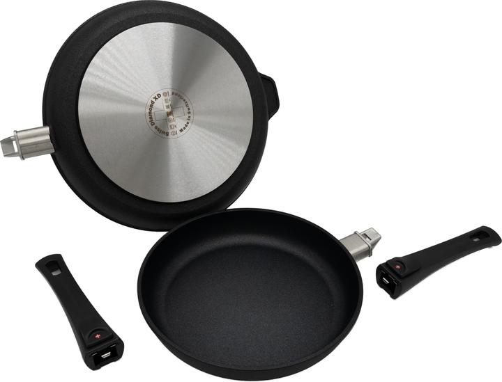 Swiss Diamond XD+ Induction Set poêles Ø 24/28 cm manche amovible (28 cm, Poêle à frire, Fonte d'aluminium)