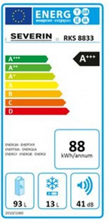 Label énergétique Severin RKS 8830 (108 l)