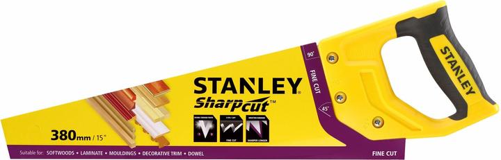 Actual product image Stanley Handsaw Sharpcut (15"/380 mm, foxtail with 11 teeth/inch for fine work, double g