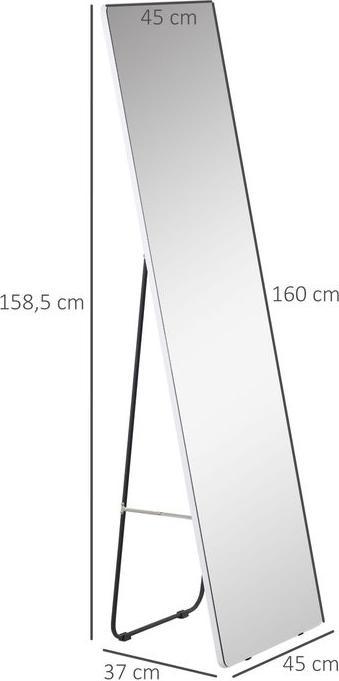 Produktbild Swisshandel24 Standspiegel, Ganzkörperspiegel mit Ständer, 45 x 160 cm Wandspiegel, Garderobenspiegel, Ankleidespi