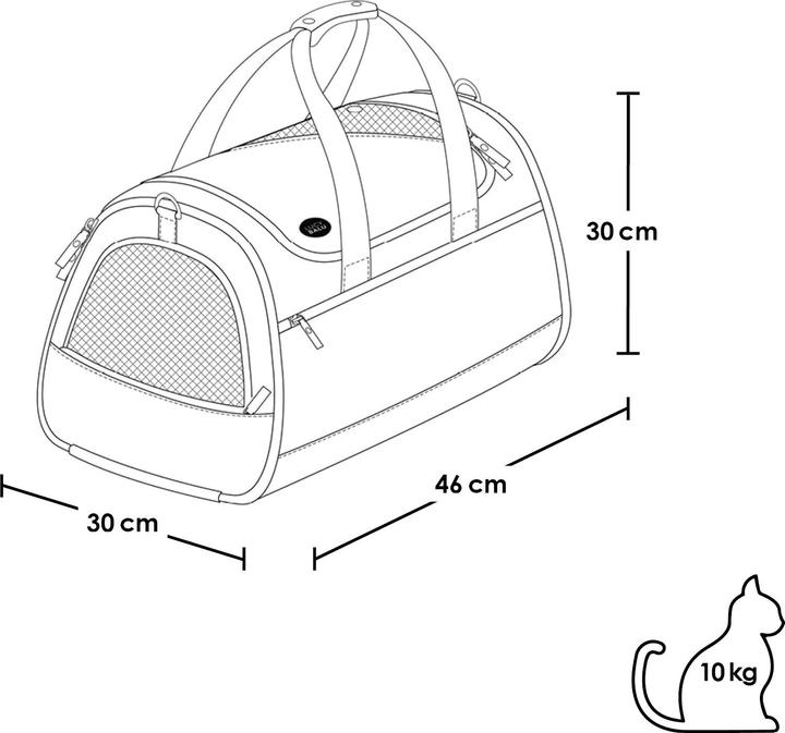 Actual product image LucyBalu CHECK-IN Katzentransporttasche (Cat, Machine washable, Reflectors)