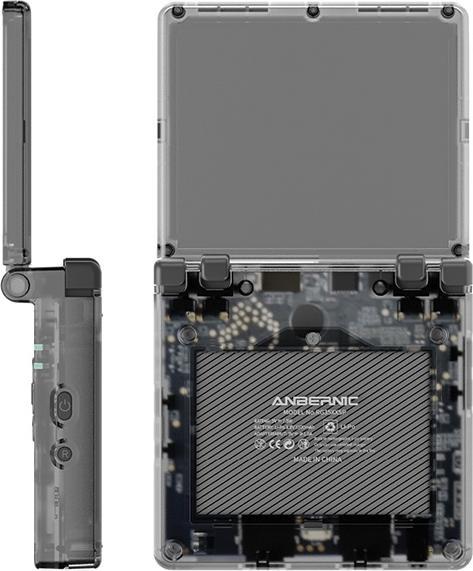 Actual product image Anbernic Konsola RG35XXSP czarny transparentny/translucent black