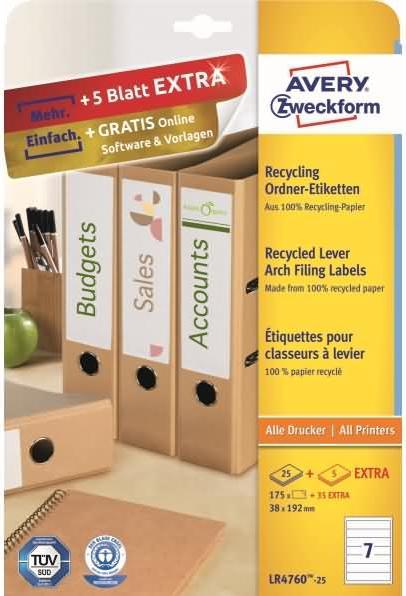 Produktbild Avery Recycling Ordner-Etiketten