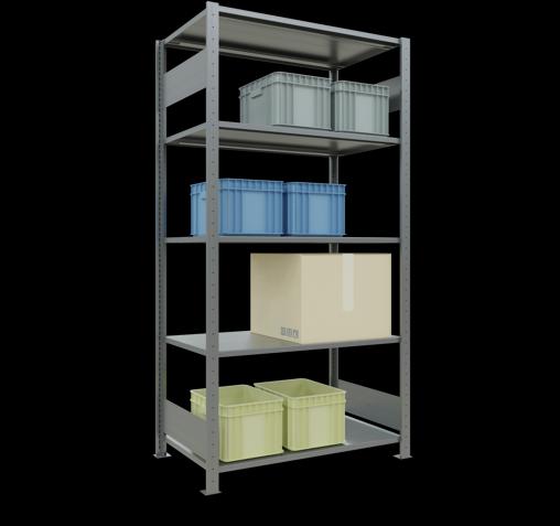 Immagine prodotto Schulte Lagertechnik Sistema di scaffalature di base senza viti MULTIplus150 con ripiani di lunghezza